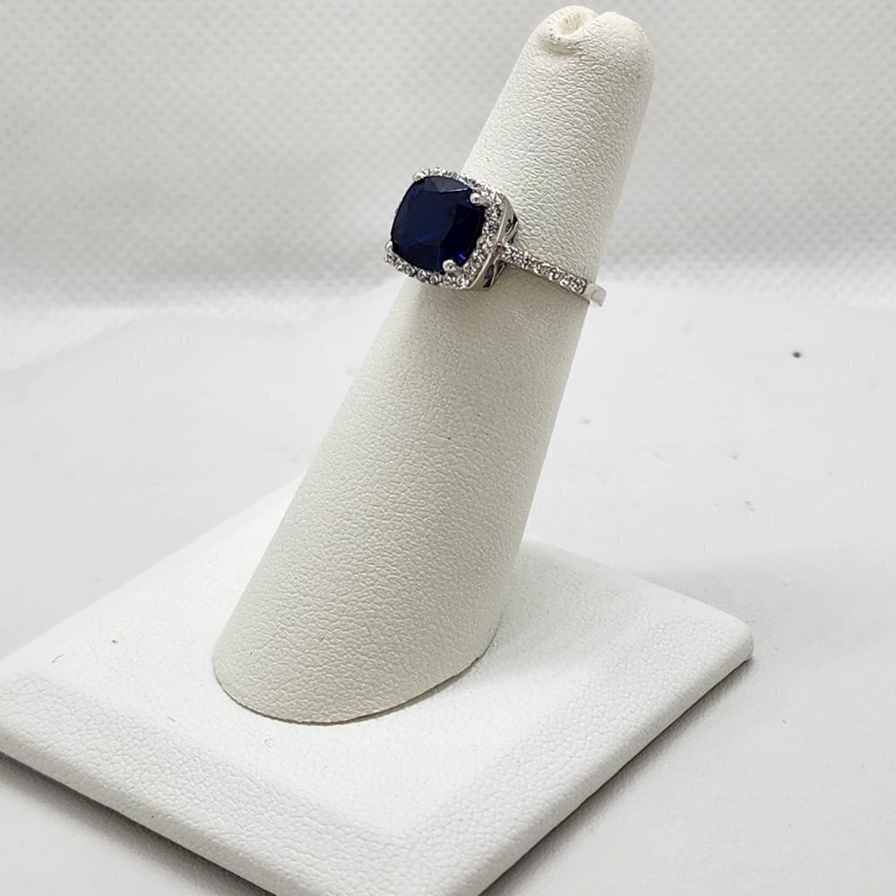 Brand New Sterling Silver 925 Baby Blue Gemstone Ring